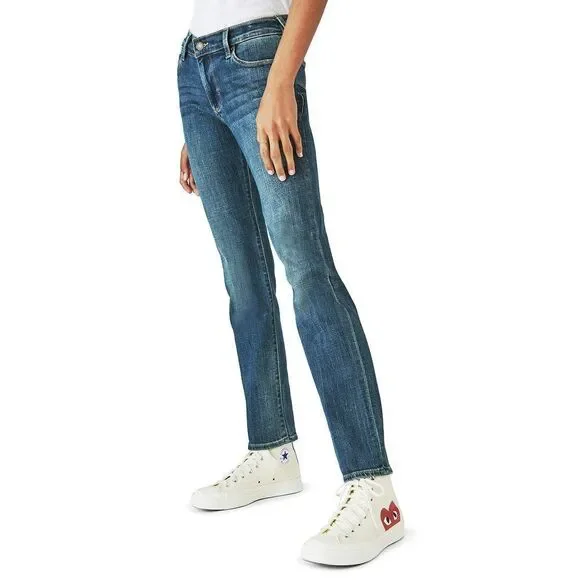 Lucky Brand Women's Mid Rise Sweet Straight Jeans 28W x 32L Tanzanite